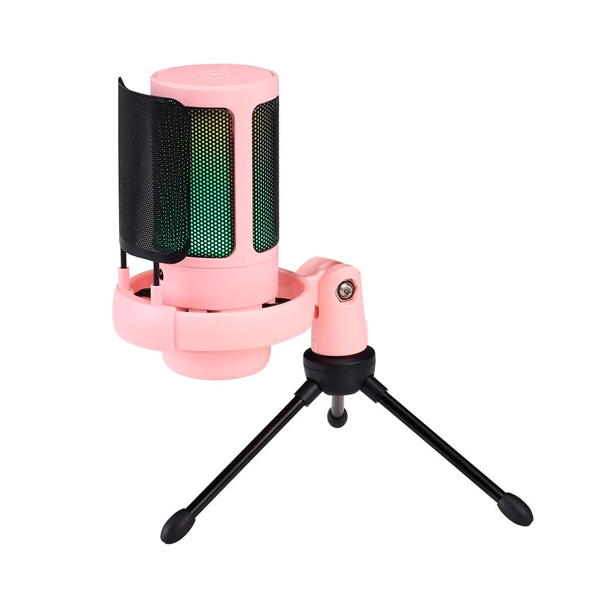 Professional Gamer Microphone With Wire Lighting Led Rgb Touch Condenser Abs Bk805c