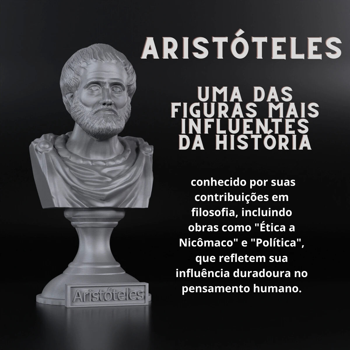 Sculpture Statue Bust Greek Philosophis Aristotle Figurine Decoration-ARTBOX3D