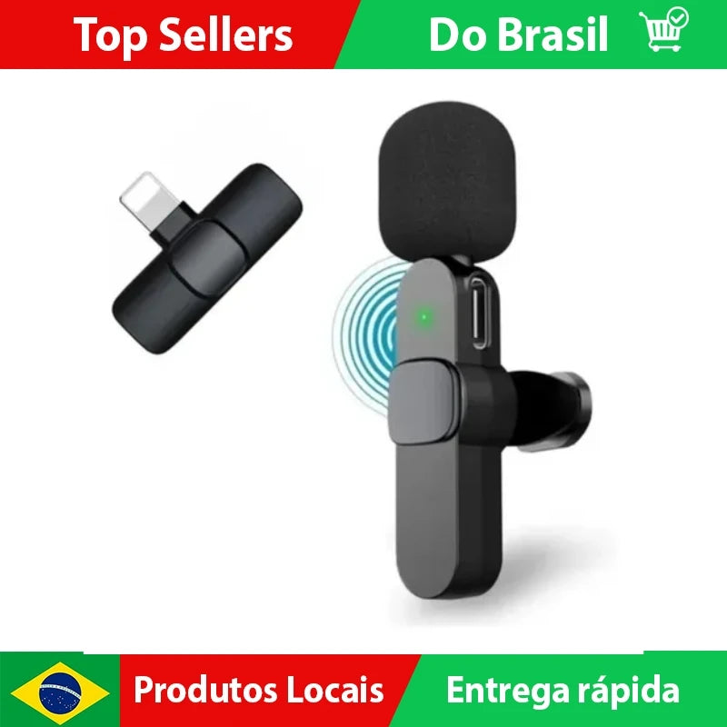 Lapel Wireless Plug And Play Microphone P/ iPhone X 11 12 13