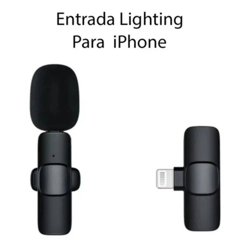 Lapel Wireless Plug And Play Microphone P/ iPhone X 11 12 13