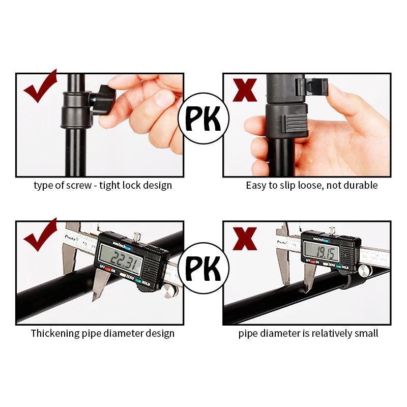 T-shaped Tripod Stand Background Backdrop Photography Adjustable Support System Photo Studio for Non-Woven Muslin Backdrops