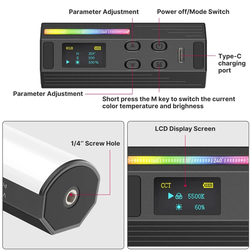 Ulanzi VL119 RGB Tube - CINE