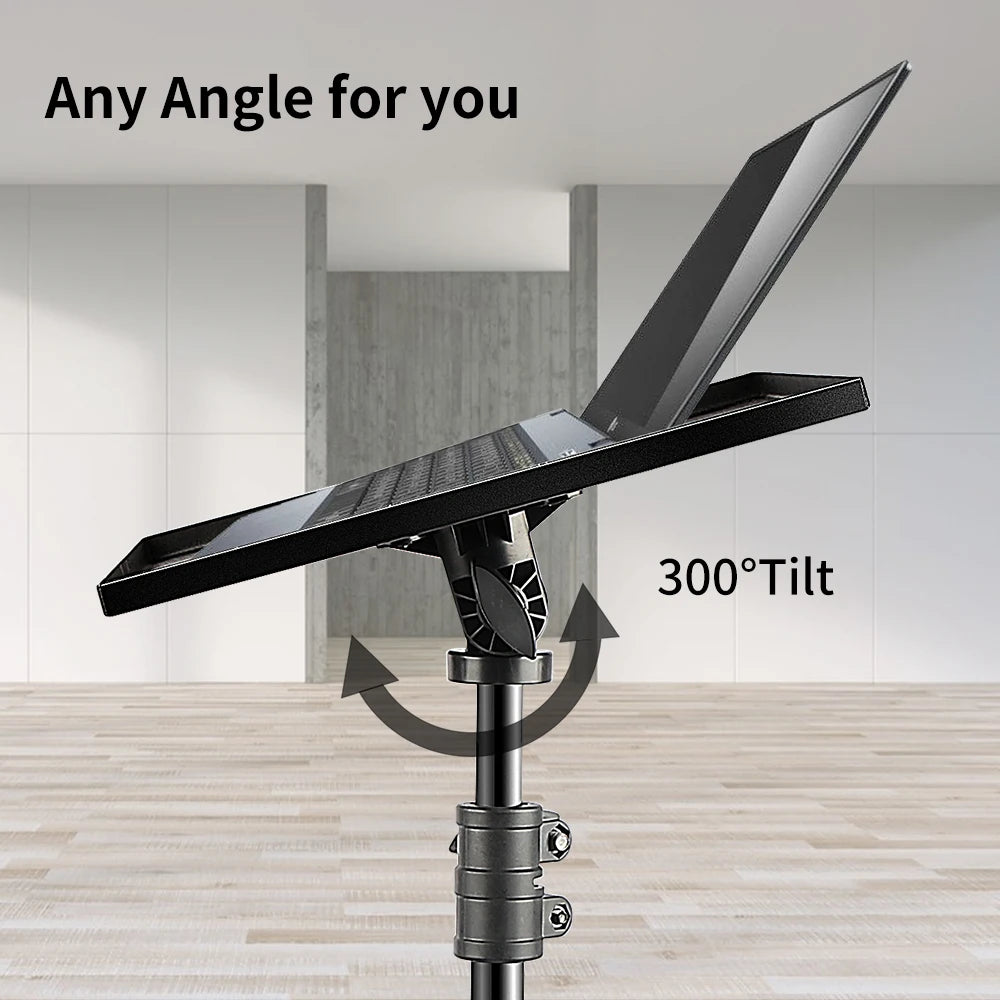 90/145cm Projector Tripod Stand Laptop Tripod Adjustable Height 23 to 63 Standing Desk Outdoor Computer Desk Stand for Studio
