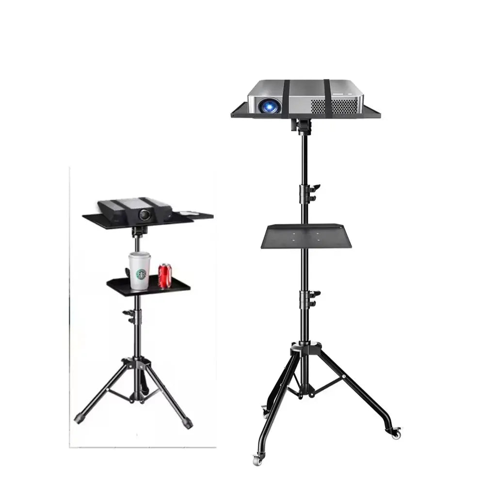 90/145cm Projector Tripod Stand Laptop Tripod Adjustable Height 23 to 63 Standing Desk Outdoor Computer Desk Stand for Studio