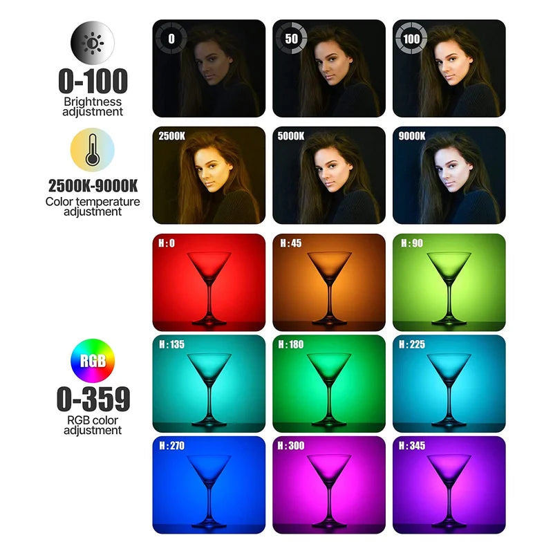 Luz RGB VL120 Ulanzi 2500K-9000K - CINE