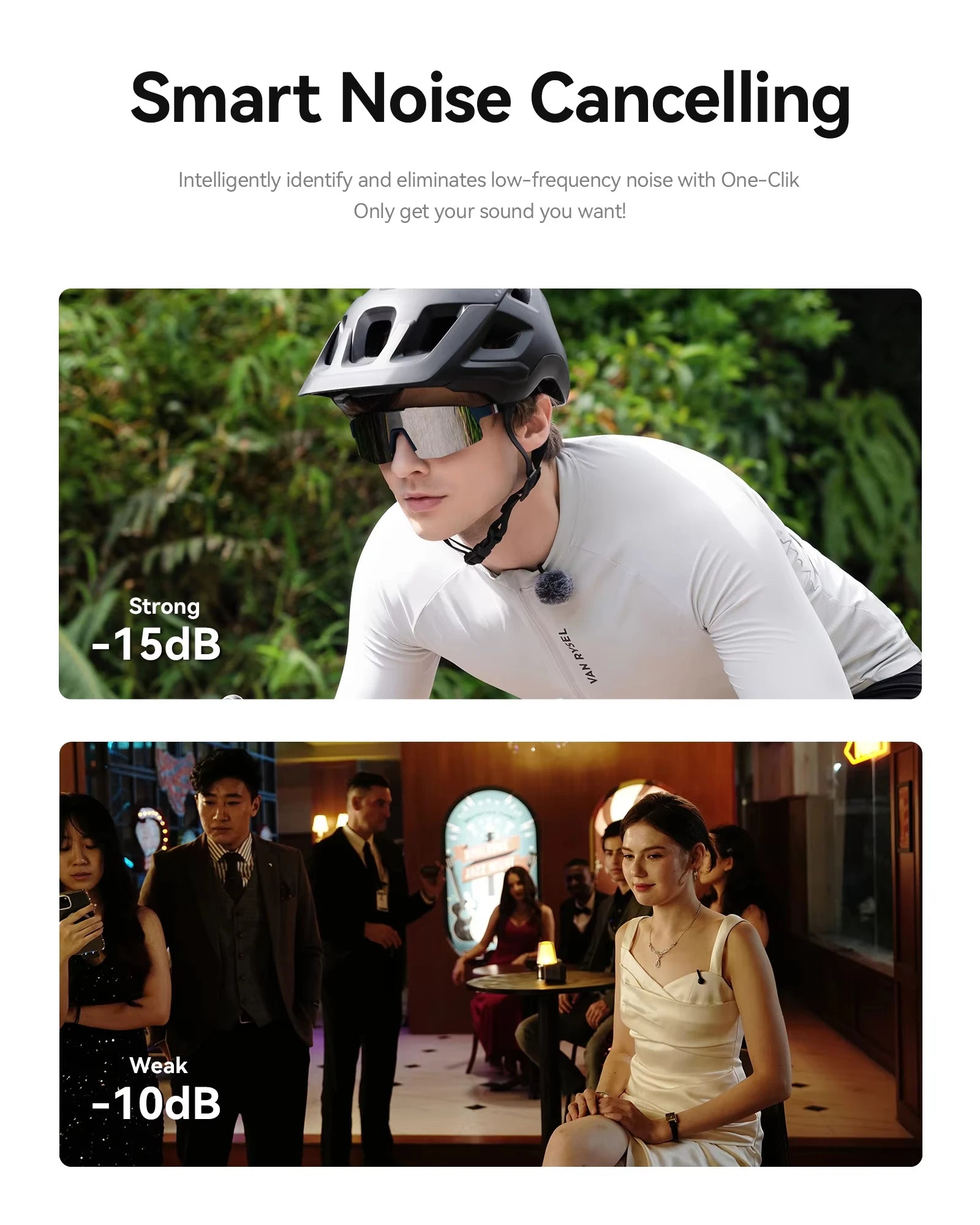 Hollyland Lark M2S Wireless Vlog Microphone for iPhone Camera Android Noise Cancellation Microphone for Photography Interview