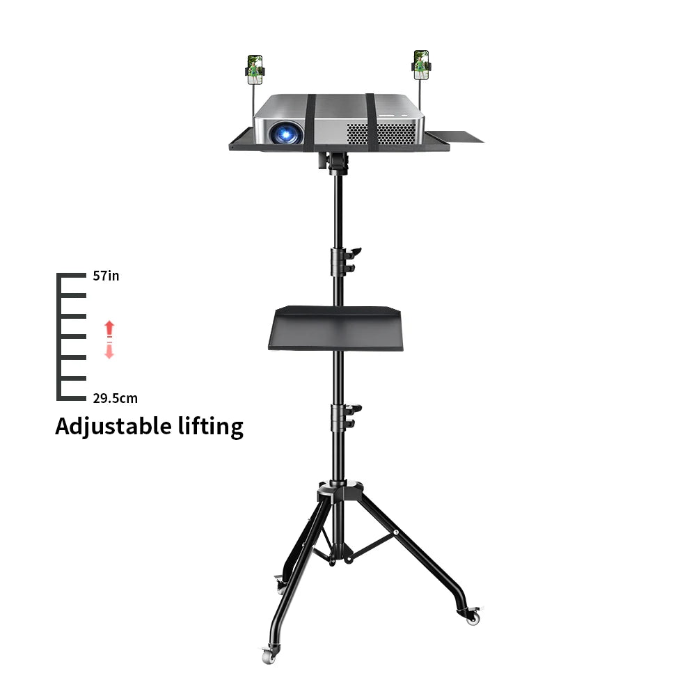 90/125/145cm Tray Laptop Projector Tripod Stand Tripod Adjustable Height DJ Mixer Standing Desk Outdoor Computer Desk Stand