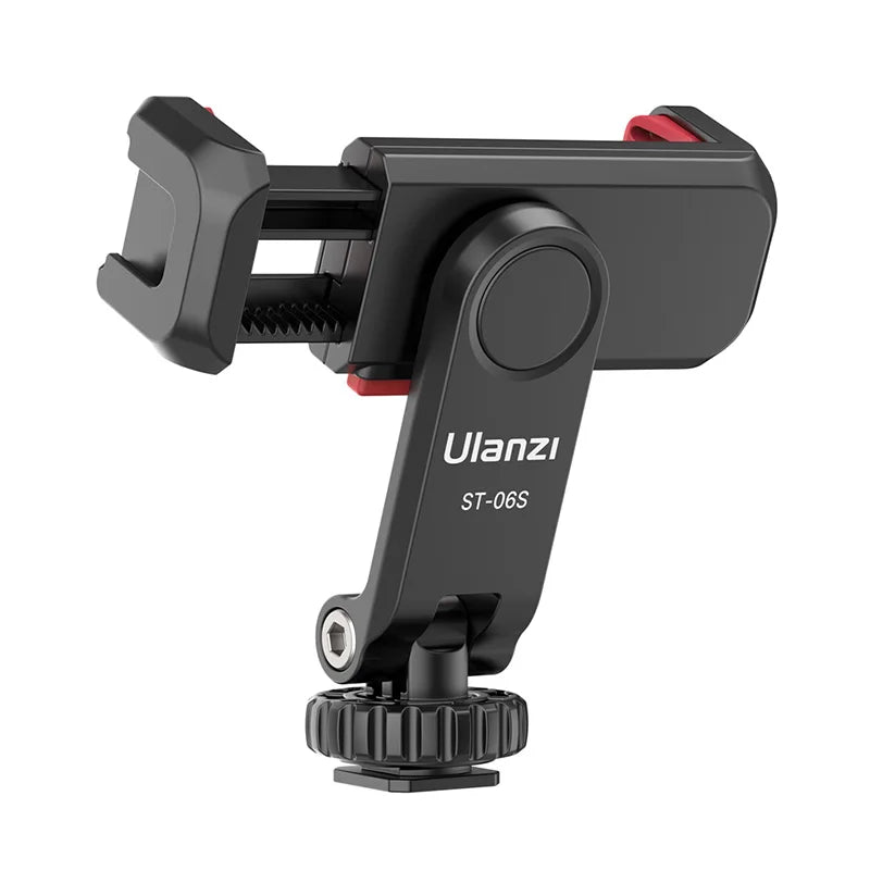 Ulanzi ST-06S 360°Rotatable Phone Holder Vertical Shoot PhoneMount Tripod Mount With Cold Shoe phone Clip Clamp Vlog Video