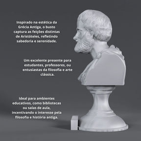 Sculpture Statue Bust Greek Philosophis Aristotle Figurine Decoration-ARTBOX3D