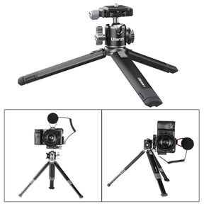 Ulanzi MT-24 Vlog Lite Metal Mini Tripod Extend Vlog Selfie Stick Tripod with Cold Shoe for Microphone LED Light DSLR SLR Camera