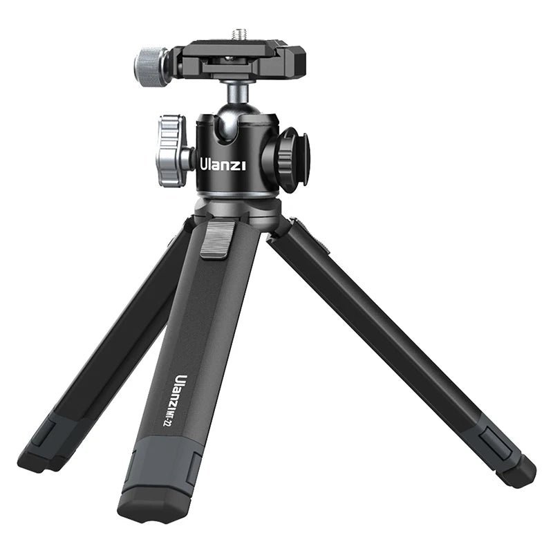Ulanzi MT-24 Vlog Lite Metal Mini Tripod Extend Vlog Selfie Stick Tripod with Cold Shoe for Microphone LED Light DSLR SLR Camera