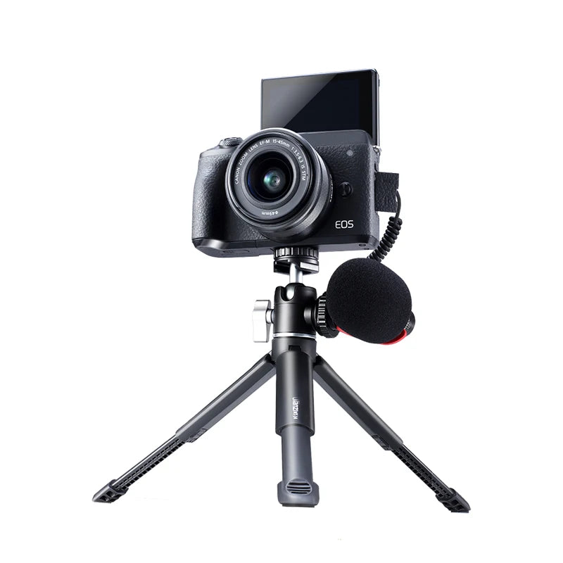 Ulanzi U-Vlog Lite Extendable Tripod Dual Cold Shoe Ball Head Volg Tripod for Smartphone Sony Canon Nikon DSLR Camera