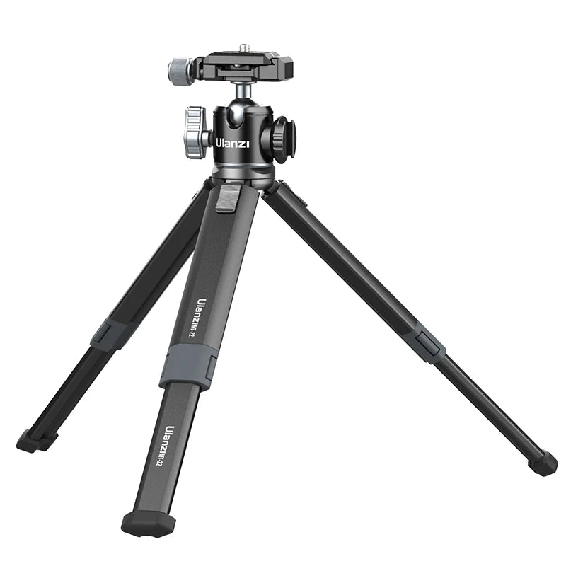 Ulanzi MT-24 Vlog Lite Metal Mini Tripod Extend Vlog Selfie Stick Tripod with Cold Shoe for Microphone LED Light DSLR SLR Camera