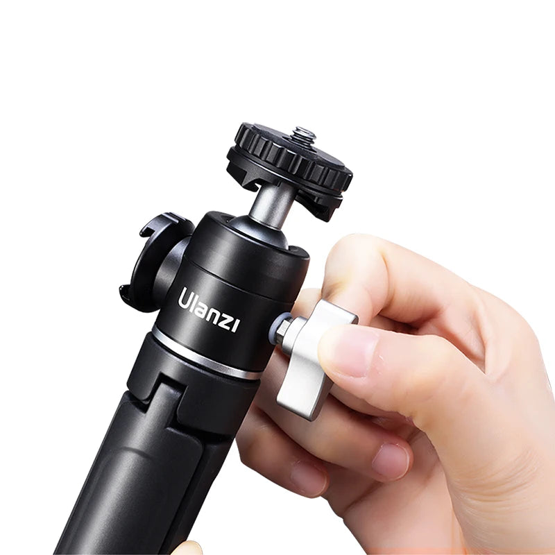 Ulanzi U-Vlog Lite Extendable Tripod Dual Cold Shoe Ball Head Volg Tripod for Smartphone Sony Canon Nikon DSLR Camera