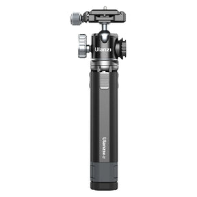 Ulanzi MT-24 Vlog Lite Metal Mini Tripod Extend Vlog Selfie Stick Tripod with Cold Shoe for Microphone LED Light DSLR SLR Camera