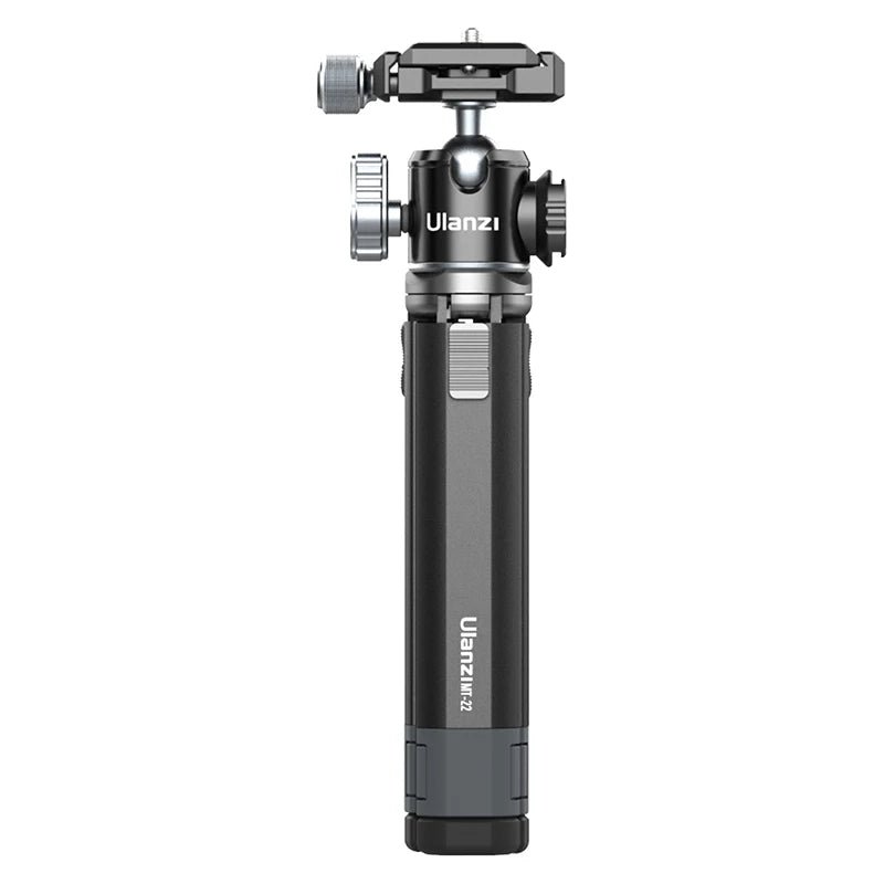 Ulanzi MT-24 Vlog Lite Metal Mini Tripod Extend Vlog Selfie Stick Tripod with Cold Shoe for Microphone LED Light DSLR SLR Camera