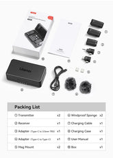 Ulanzi A100 Wireless Microphone Lavalier MIC for iPhone 16 15 Pro（Max） Camera Sound Recording Real-time Monitoring  J12 Upgrade