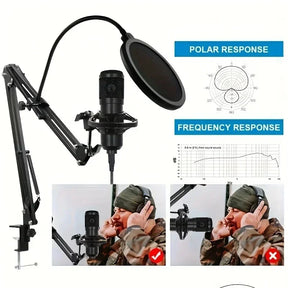 BM800 + V8 Kit Microfone Profissional - CINE