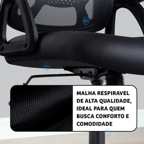 Black Ergonomic Office Chair With Office Upholstered