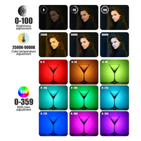 Luz RGB VL120 Ulanzi 2500K-9000K - CINE