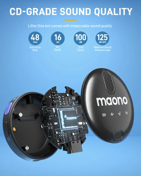 Local Brazil MAONO WM620 Wireless Lavalier Microphone Lapel Mic with Professional Noise Cancelling for VIDEO Recording Vlogging