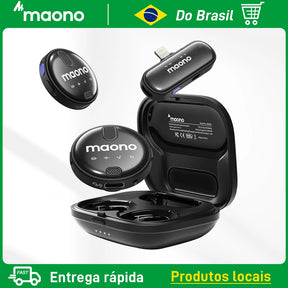 Local Brazil MAONO WM620 Wireless Lavalier Microphone Lapel Mic with Professional Noise Cancelling for VIDEO Recording Vlogging