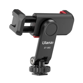 Ulanzi ST-06S 360°Rotatable Phone Holder Vertical Shoot PhoneMount Tripod Mount With Cold Shoe phone Clip Clamp Vlog Video